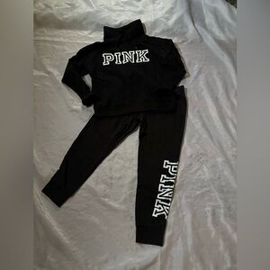 PINK Victoria's Secret Black cowl neck & jogger set